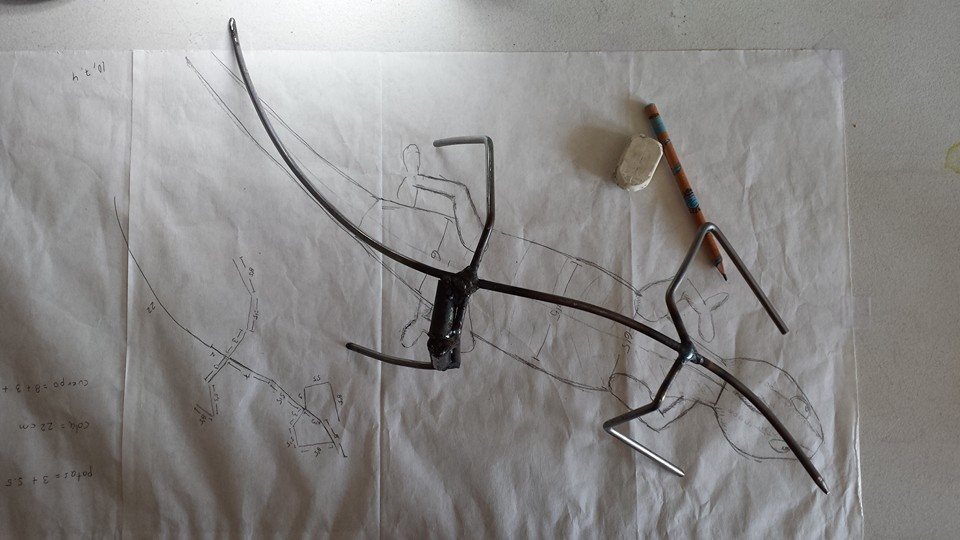 Sketch of Panther chameleon. The beginning.