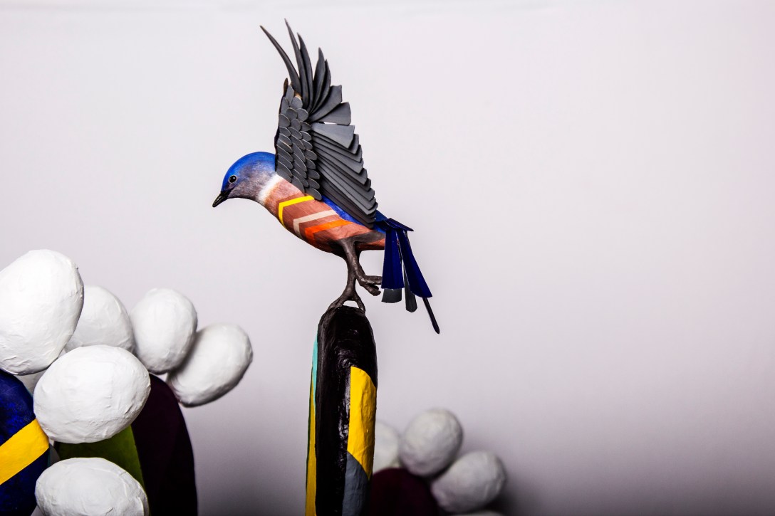 Nopalera's Azulejo bird detail. Photo by Pamela Daryl Hernández Magaña