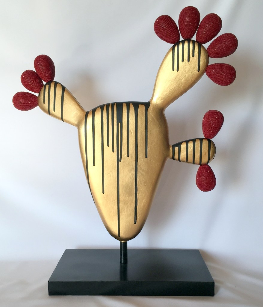 Nopal leaf abstract No. 2. Side representing Chaos (2016).