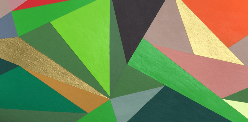 Colors and geometric shapes.